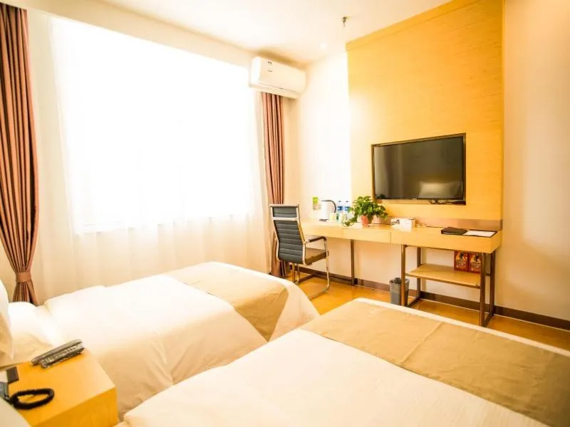 Bed in GreenTree Inn Jinzhong Yuci Old Town Express Hotel