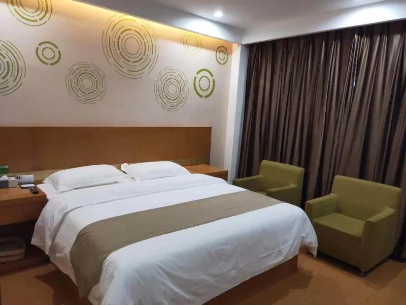 Bed in GreenTree Inn Hefei Huainan Road Huaihe Garden Express Hotel