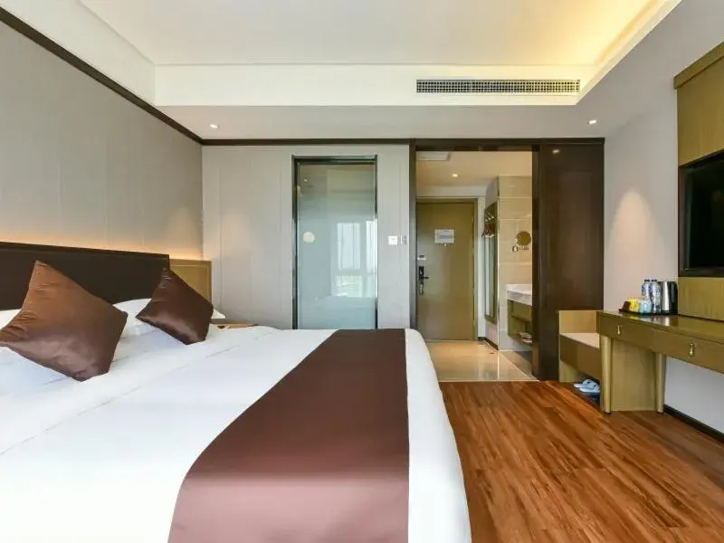 Bed in GYA Langfang Art Avenue International Airport Hotel Bed in GYA Langfang Art Avenue International Airport Hotel