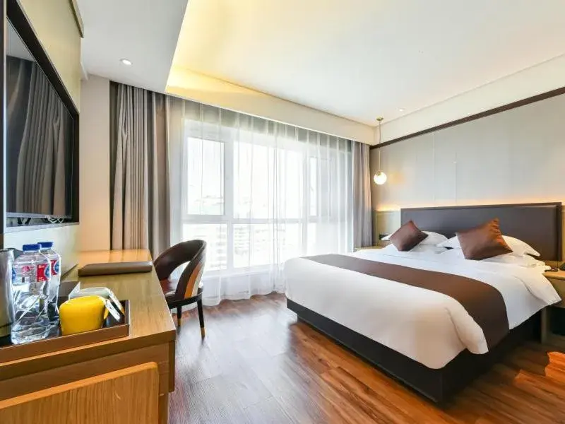 Bed in GYA Langfang Art Avenue International Airport Hotel Bed in GYA Langfang Art Avenue International Airport Hotel