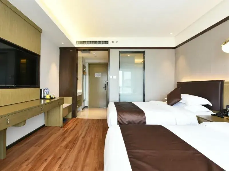 Bed in GYA Langfang Art Avenue International Airport Hotel Bed in GYA Langfang Art Avenue International Airport Hotel