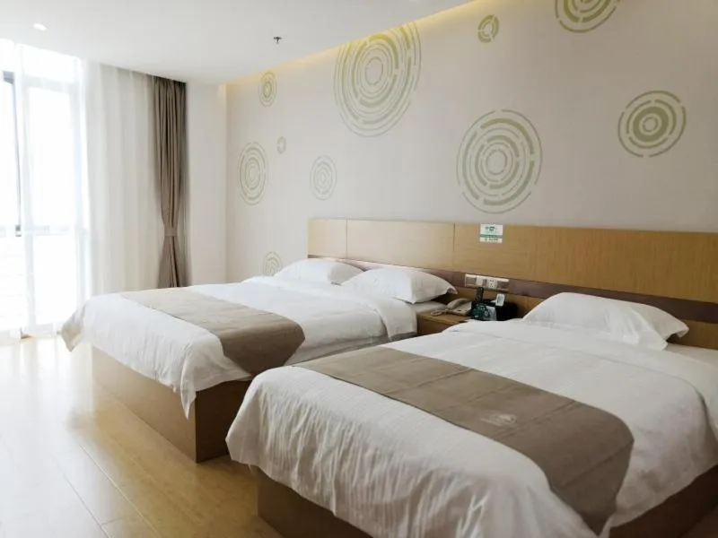 Bed in GreenTree Inn Shanghai Jinshan District Wanda Plaza Longhao Road Express Hotel