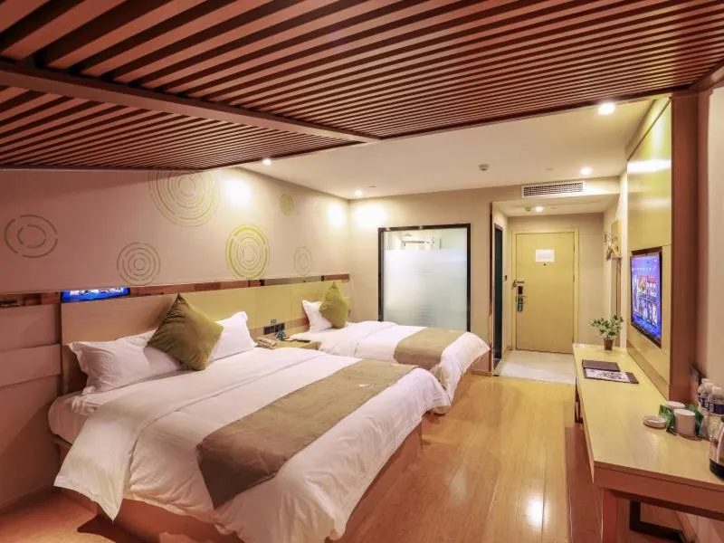 Bed in GreenTree Inn Wuxi Yixing High-speed Railway Station Dingshu Town Tongshu Road Express Hotel