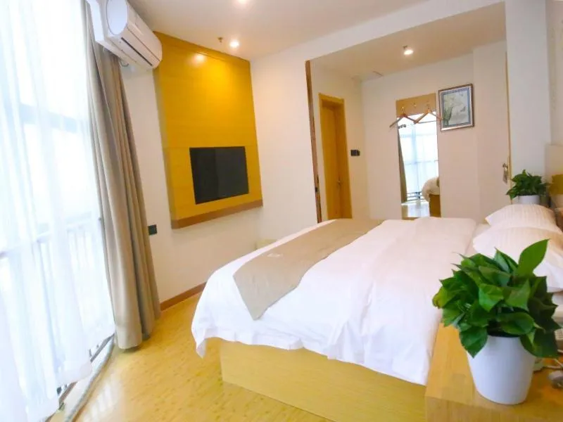 Bed in GreenTree Inn Texas Linyi County Jibei Bus Terminal Express Hotel