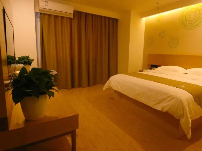 Bed in GreenTree Inn Texas Linyi County Jibei Bus Terminal Express Hotel