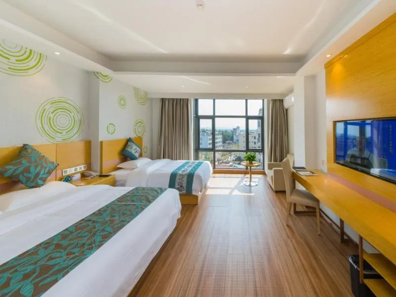 Bed in GreenTree Inn Qionghai Boao Railway Station Business Hotel