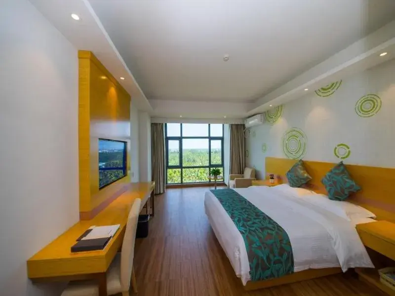 Bed in GreenTree Inn Qionghai Boao Railway Station Business Hotel Bed in GreenTree Inn Qionghai Boao Railway Station Business Hotel