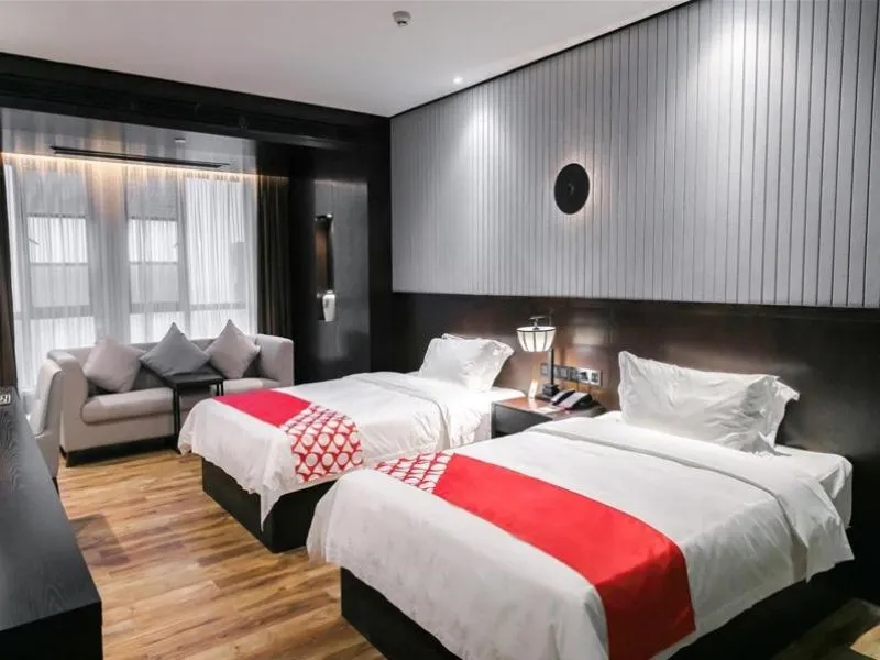 Bed in GreenTree Eastern Yingtan City Guixi Municipal Government Hotel