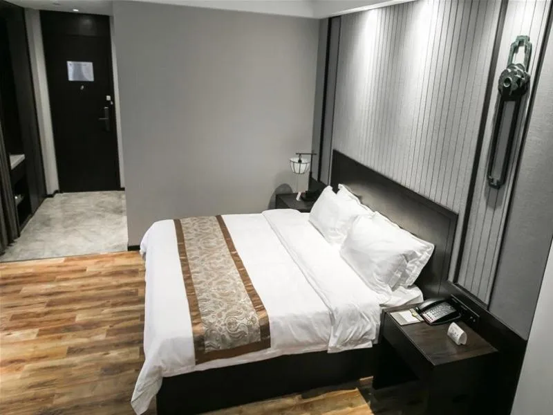 Bed in GreenTree Eastern Yingtan City Guixi Municipal Government Hotel