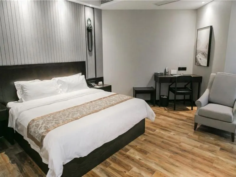 Bed in GreenTree Eastern Yingtan City Guixi Municipal Government Hotel