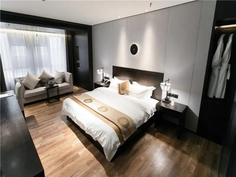 Bed in GreenTree Eastern Yingtan City Guixi Municipal Government Hotel