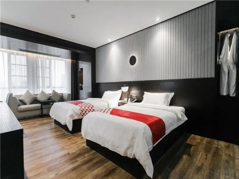 Bed in GreenTree Eastern Yingtan City Guixi Municipal Government Hotel