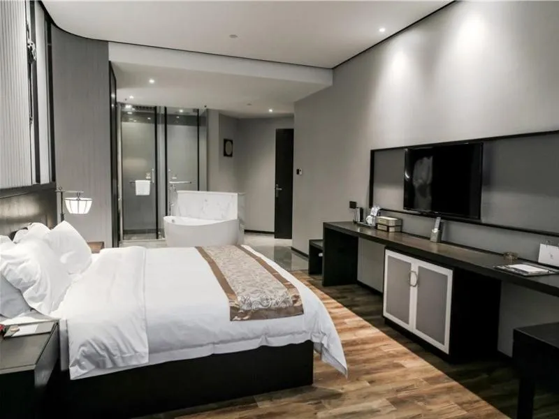 Bed in GreenTree Eastern Yingtan City Guixi Municipal Government Hotel