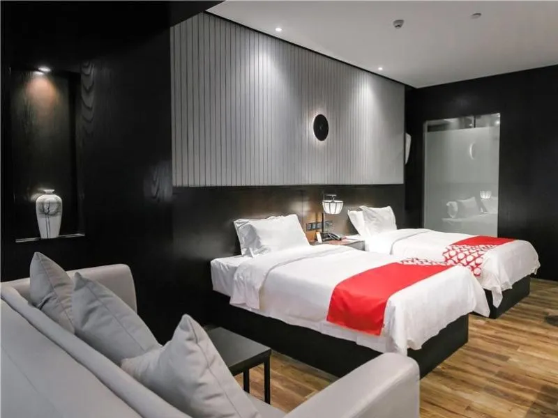 Bed in GreenTree Eastern Yingtan City Guixi Municipal Government Hotel