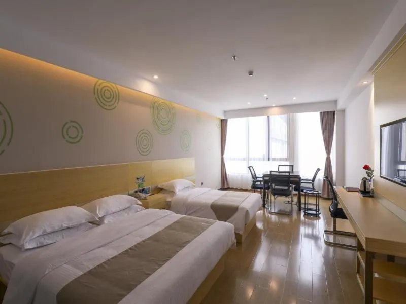 Bed in GreenTree Inn Wuxi Rongchuang cultural Tourism City Nanquan Town Business Hotel