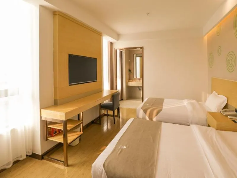 Bed in GreenTree Inn Wuxi Rongchuang cultural Tourism City Nanquan Town Business Hotel