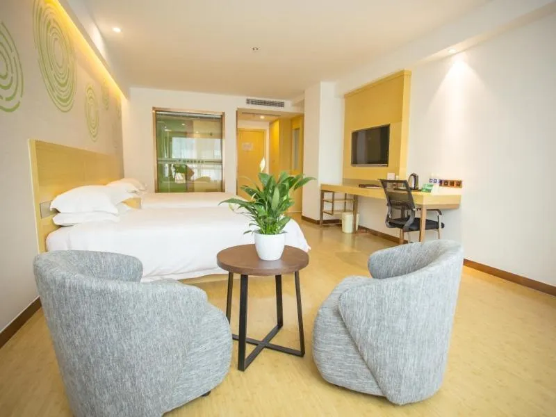 Bed in GreenTree Inn Wuxi Rongchuang cultural Tourism City Nanquan Town Business Hotel