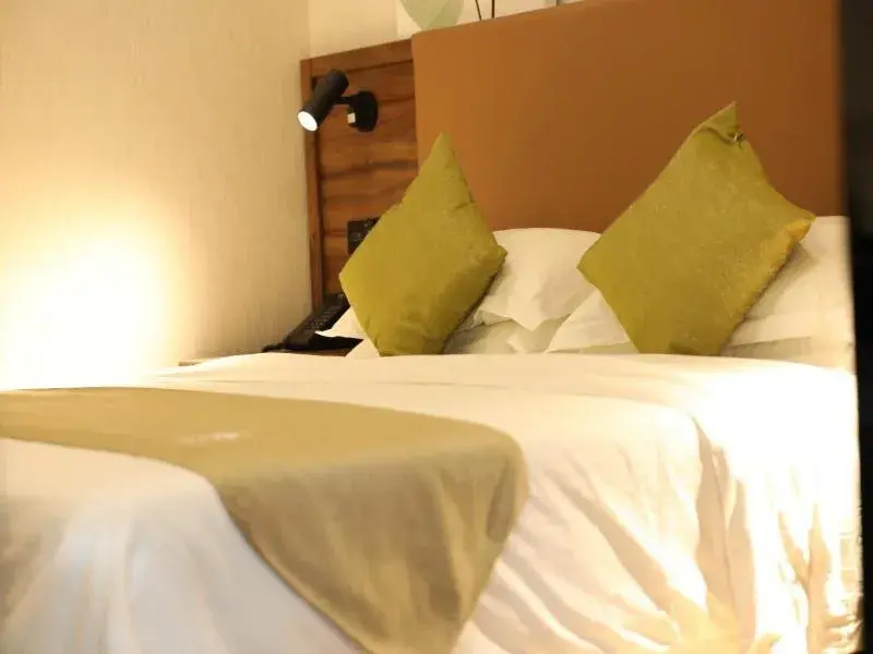 Bed in GreenTree Inn Suzhou Caohu Industrial Park Express Hotel Bed in GreenTree Inn Suzhou Caohu Industrial Park Express Hotel