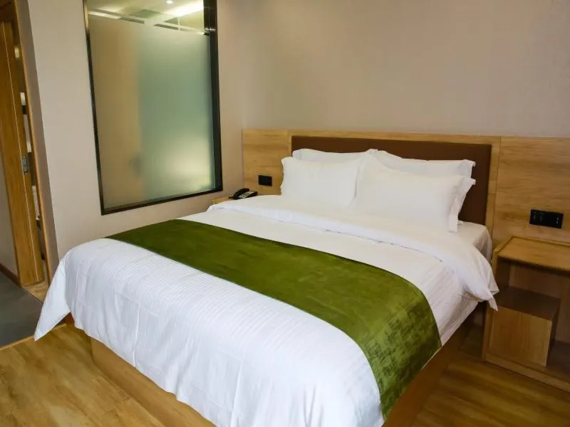 Bed in GreenTree Inn Ankang Chengpeng Mechatronics CityBusiness Hotel