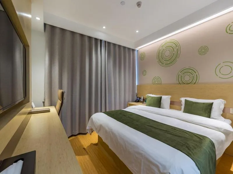 Bed in GreenTree Eastern Xuzhou High Speed Railway Station West Exit Station Hotel