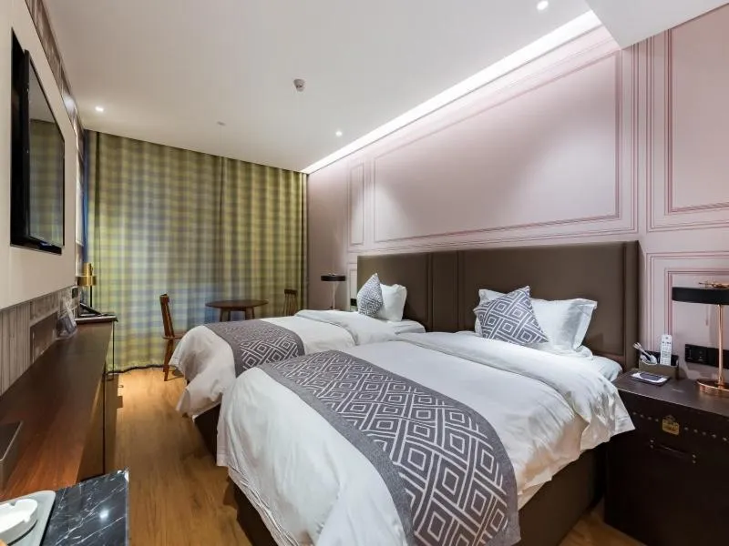 Bed in GreenTree Eastern Xuzhou High Speed Railway Station West Exit Station Hotel