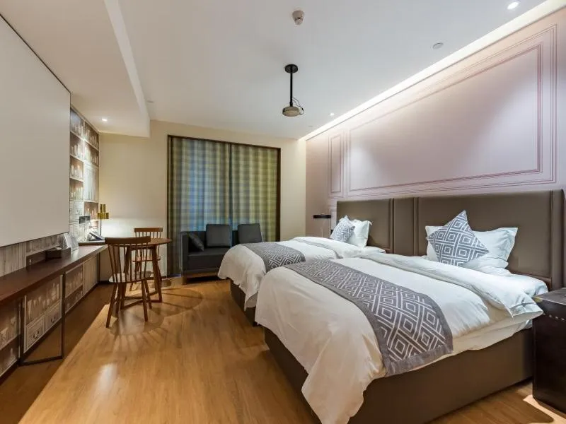 Bed in GreenTree Eastern Xuzhou High Speed Railway Station West Exit Station Hotel