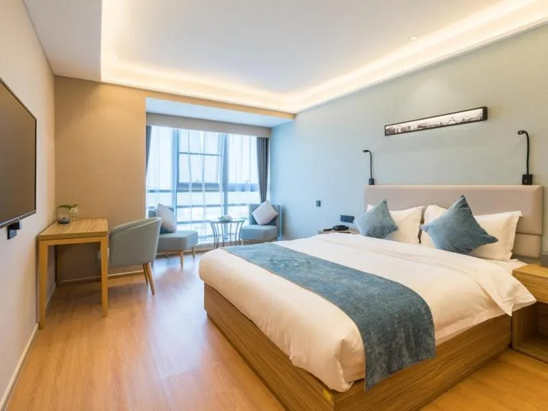 Bed in GreenTree Eastern Xuzhou High Speed Railway Station West Exit Station Hotel