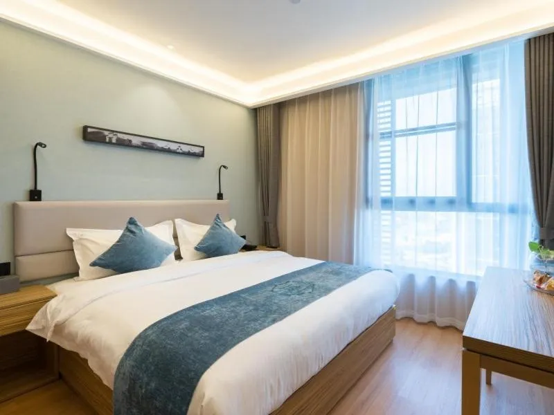 Bed in GreenTree Eastern Xuzhou High Speed Railway Station West Exit Station Hotel