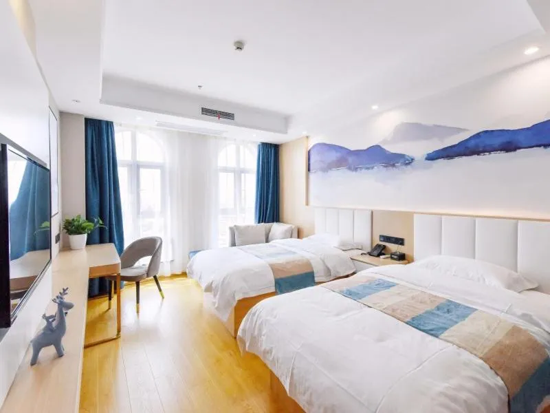 Bed in VX Wuxi Jiangyin High-tech Zone Panlongshan Park Hotel