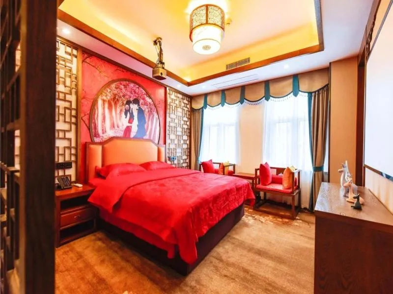 Bed in VX Wuxi Jiangyin High-tech Zone Panlongshan Park Hotel