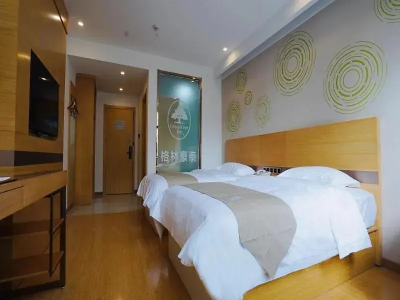 Bed in GreenTree Inn Liu'an Nanpingyuan Select Hotel Bed in GreenTree Inn Liu'an Nanpingyuan Select Hotel