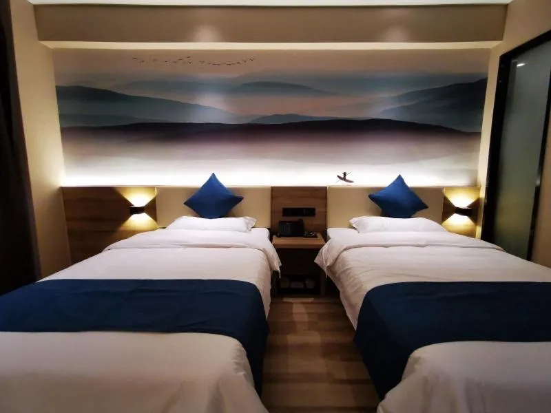 Bed in VX Wuxi Huishan District Yuqi Gonggye Yuan Zhengzhong Road Hotel