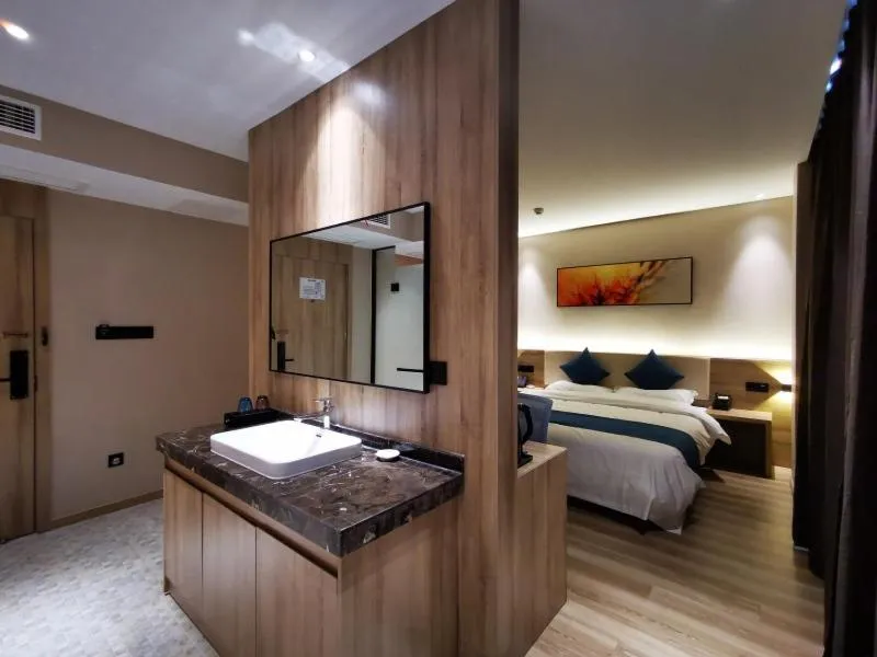 Bed in VX Wuxi Huishan District Yuqi Gonggye Yuan Zhengzhong Road Hotel