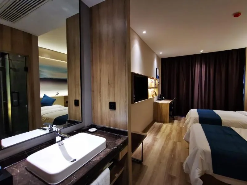 Bed in VX Wuxi Huishan District Yuqi Gonggye Yuan Zhengzhong Road Hotel