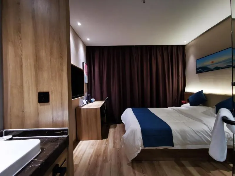 Bed in VX Wuxi Huishan District Yuqi Gonggye Yuan Zhengzhong Road Hotel