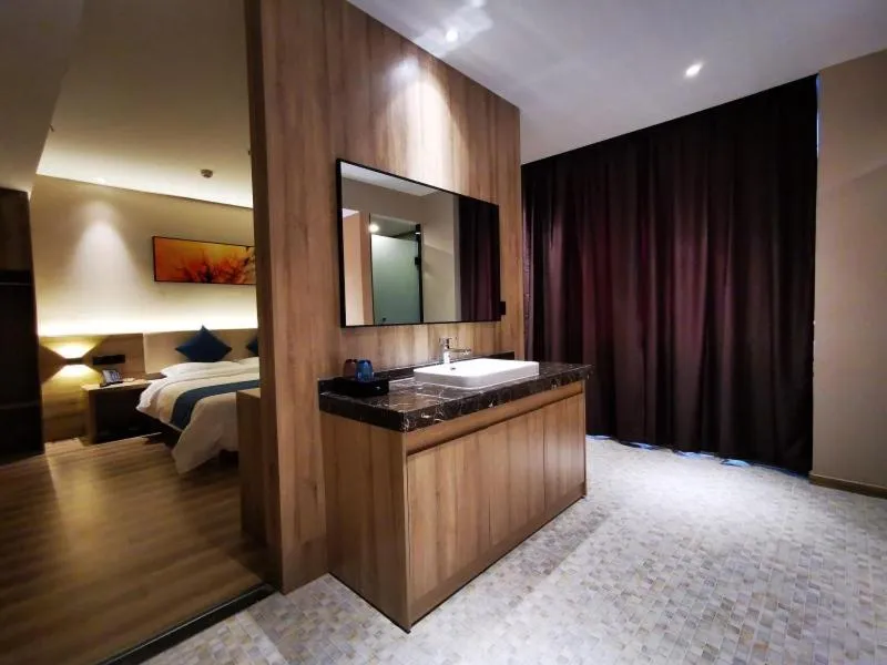 Bed in VX Wuxi Huishan District Yuqi Gonggye Yuan Zhengzhong Road Hotel