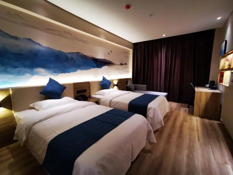 Bed in VX Wuxi Huishan District Yuqi Gonggye Yuan Zhengzhong Road Hotel