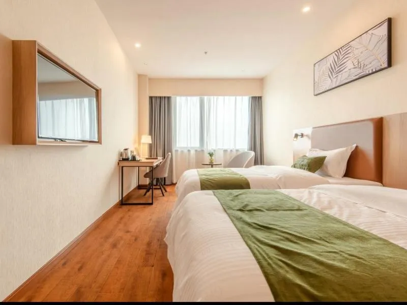Bed in GreenTree Inn Hefei Changjiang West Road Zhenxing Road Subway Station Jiaqiao Yueshan International Business Hotel