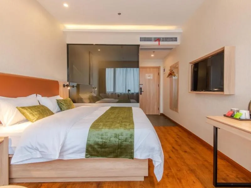 Bed in GreenTree Inn Hefei Changjiang West Road Zhenxing Road Subway Station Jiaqiao Yueshan International Business Hotel
