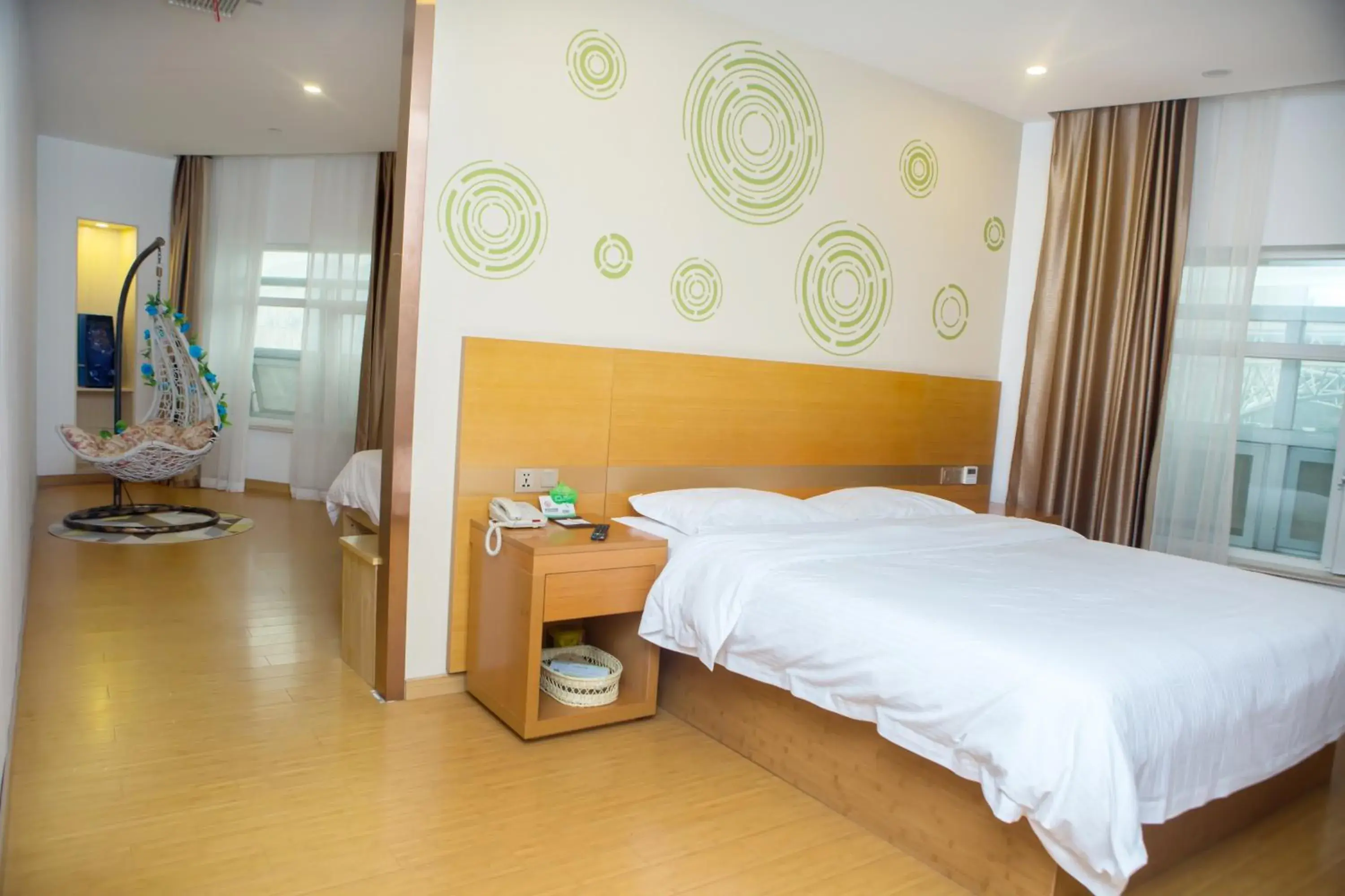 Bed in GreenTree Inn Yangzhou Railway Station Jinzhankou Business Hotel Bed in GreenTree Inn Yangzhou Railway Station Jinzhankou Business Hotel