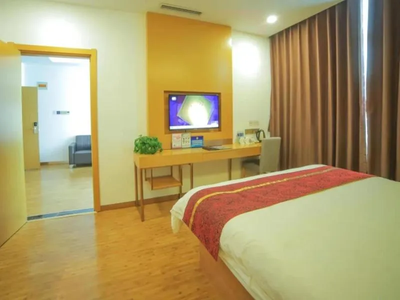 Bed in GreenTree Inn Beijing Huairou District Beifang Town Xingfu Avenue Business Hotel
