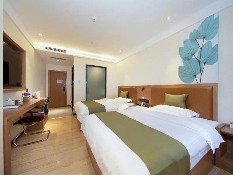 Bed in GreenTree Inn Kunming Nanping Pedestrian Street Hotel