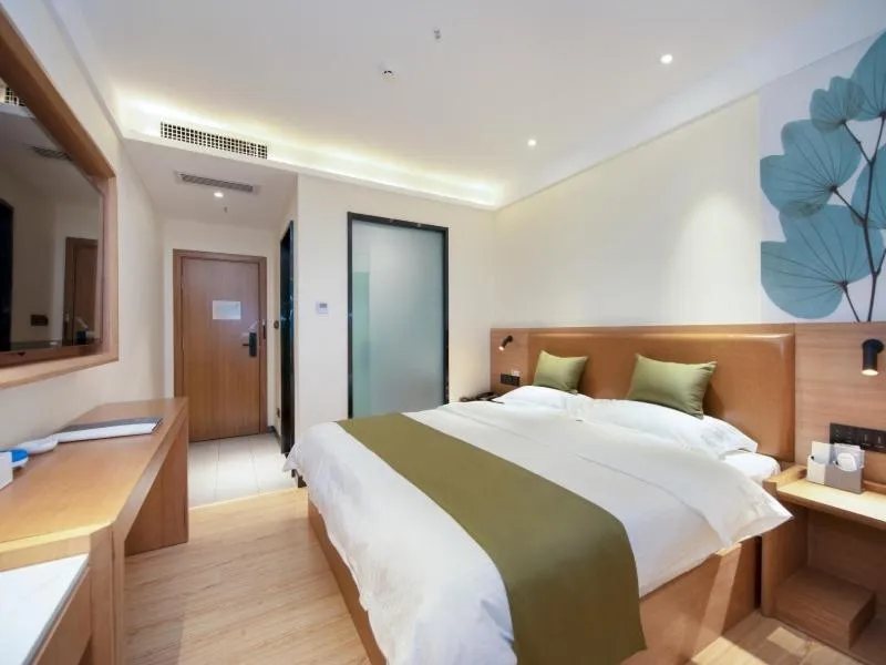 Bed in GreenTree Inn Kunming Nanping Pedestrian Street Hotel
