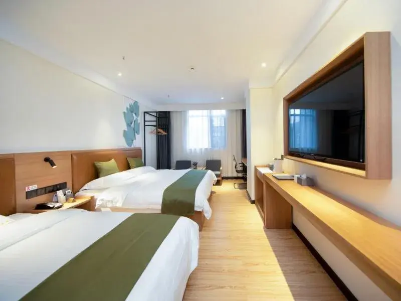 Bed in GreenTree Inn Kunming Nanping Pedestrian Street Hotel Bed in GreenTree Inn Kunming Nanping Pedestrian Street Hotel