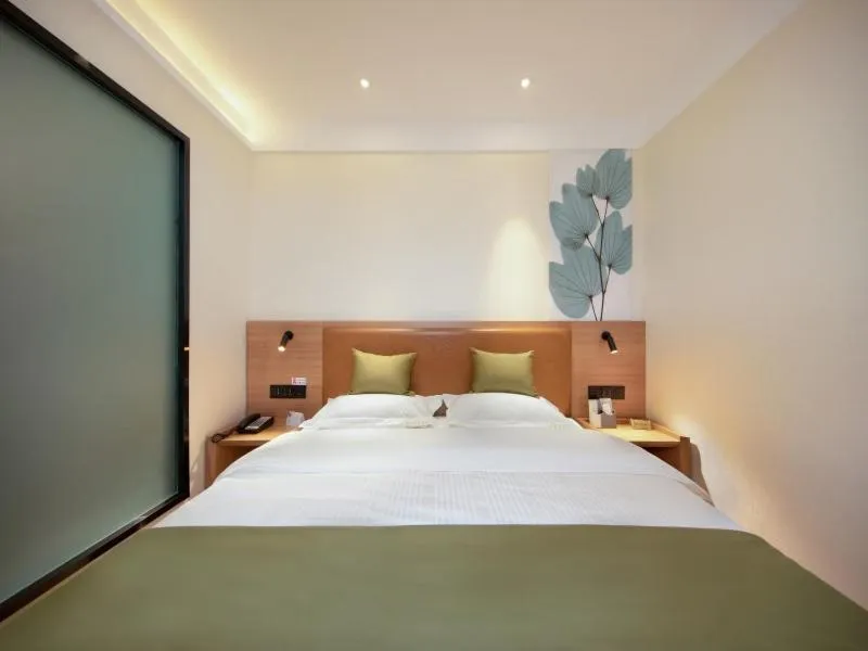 Bed in GreenTree Inn Kunming Nanping Pedestrian Street Hotel