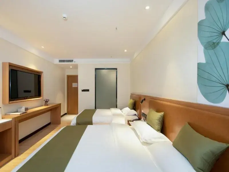 Bed in GreenTree Inn Kunming Nanping Pedestrian Street Hotel Bed in GreenTree Inn Kunming Nanping Pedestrian Street Hotel