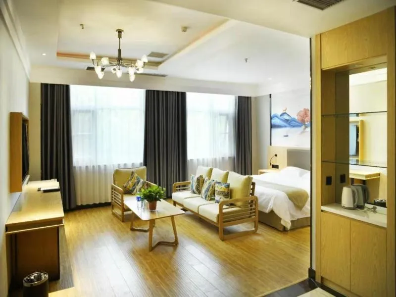 Bed in GreenTree Inn Puyang Hualong District Zhongyuan Road Hotel