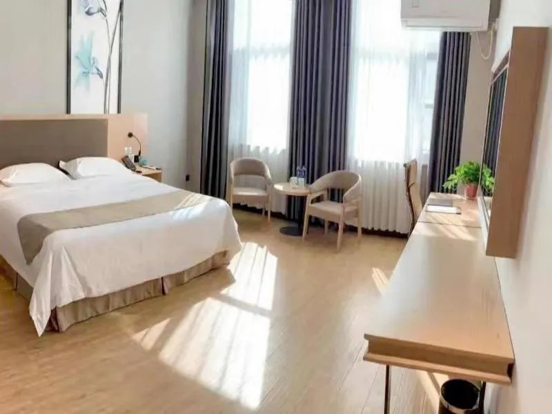 Bed in GreenTree Inn Puyang Hualong District Zhongyuan Road Hotel
