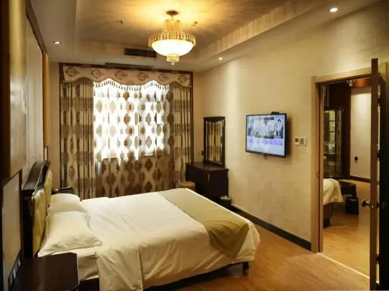 Bed in GreenTree Inn Puyang Hualong District Zhongyuan Road Hotel Bed in GreenTree Inn Puyang Hualong District Zhongyuan Road Hotel