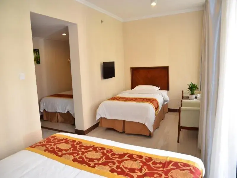 Bed in GreenTree Inn Huangshan City Huangshan Scenic Area North Gate Express Hotel Bed in GreenTree Inn Huangshan City Huangshan Scenic Area North Gate Express Hotel